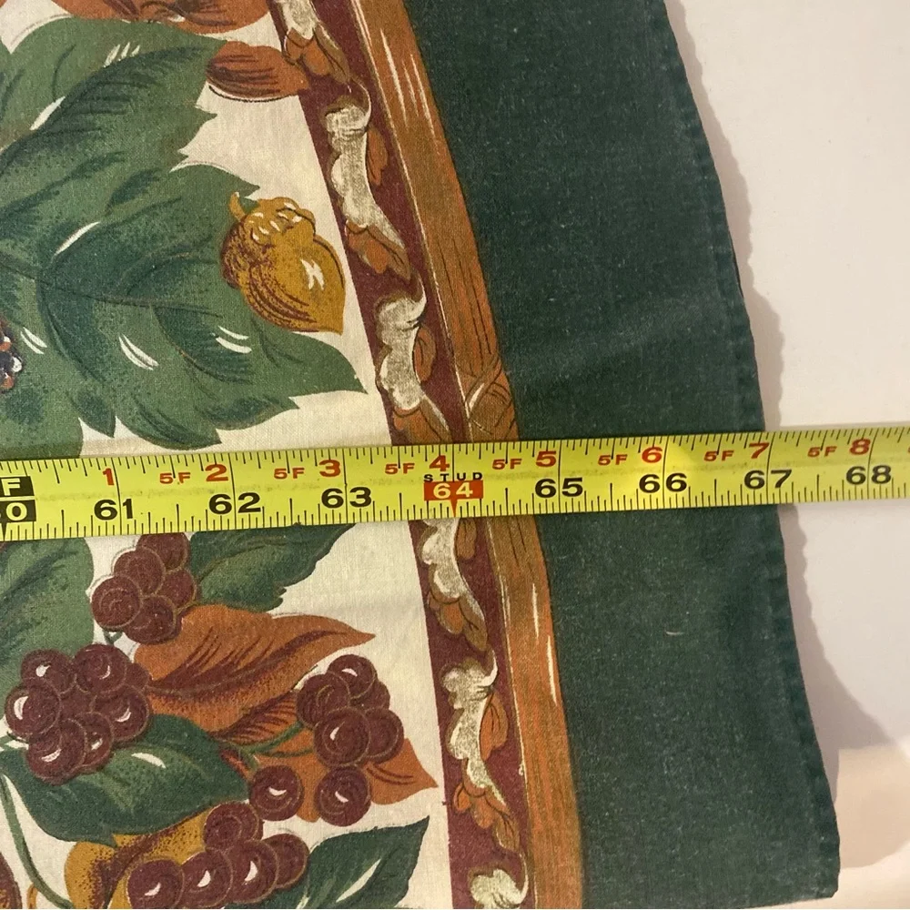 Round Cotton Fall Tablecloth 66” Diameter